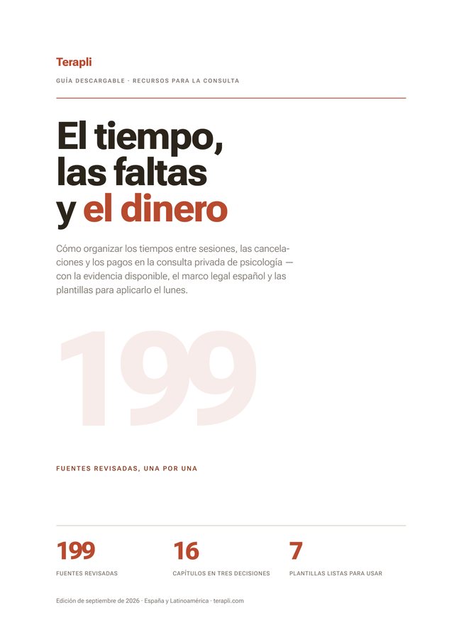 Portada de la guía «El tiempo, las faltas y el dinero»